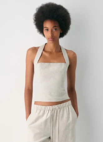Whisper Linen Halter Top