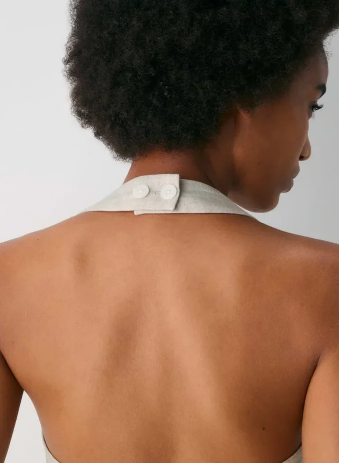 Whisper Linen Halter Top