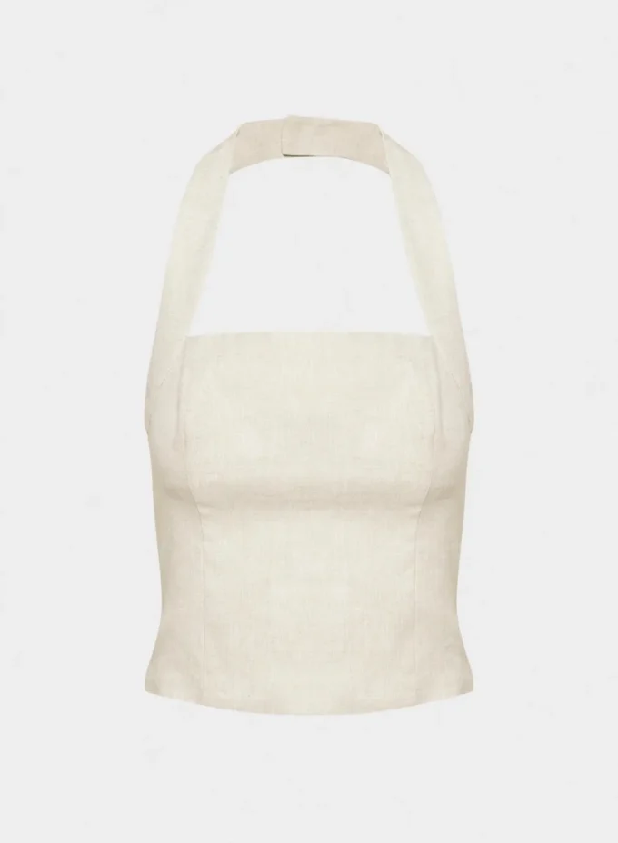 Whisper Linen Halter Top