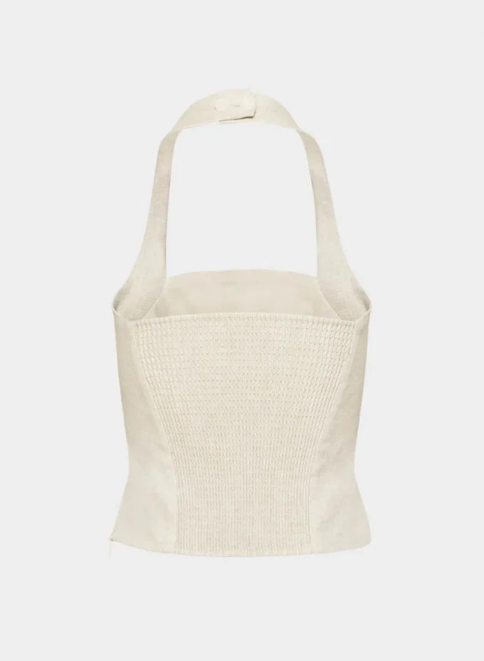 Whisper Linen Halter Top