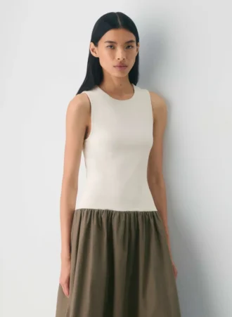 Worldly Poplin Dress